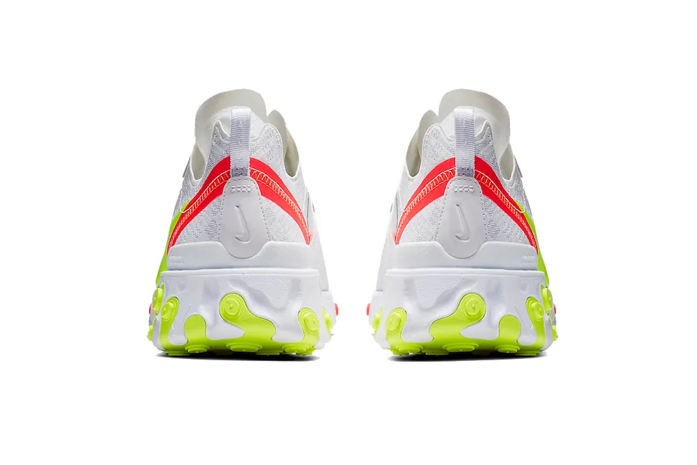 nike react element 55 white crimson volt