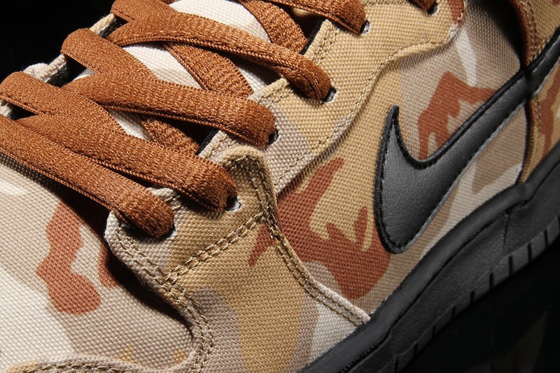 Nike SB Dunk High Desert Camo Parachute Beige Black Ale Brown Premier Sneaker Trainer Shoe Buy Best Footwear Releases UK Cop Purchase