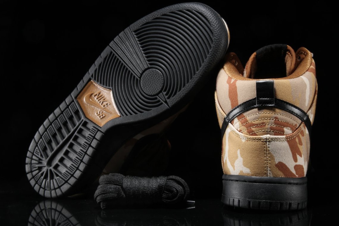 Nike SB Dunk High Desert Camo Parachute Beige Black Ale Brown Premier Sneaker Trainer Shoe Buy Best Footwear Releases UK Cop Purchase