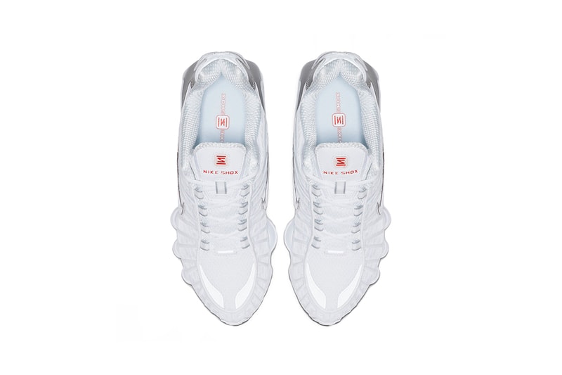nike shox tl white metallic silver 2019 footwear nike sportswear