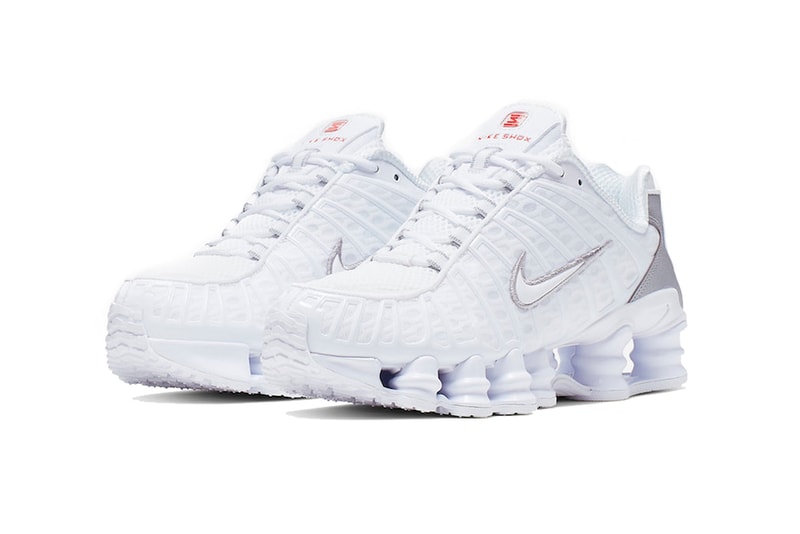 nike shox tl white metallic silver 2019 footwear nike sportswear