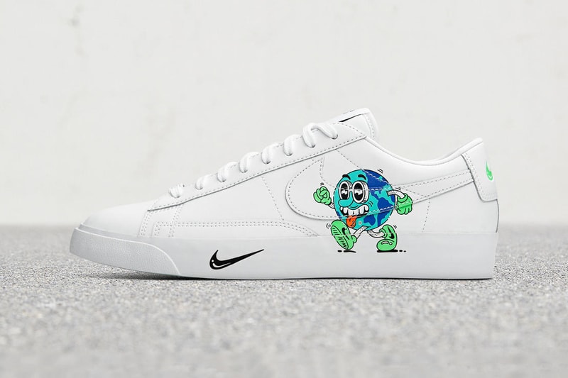 Nike Spring Summer Sustainability Collection Info Steve Harrington artwork global warming Earth green trees health polar ice caps climate change Earth Day Pack