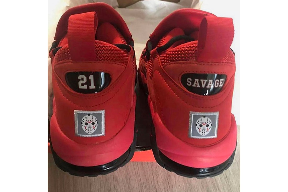 Nike 21 Savage Air More Money Collab First Look red black issa 