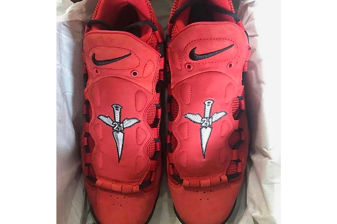 Nike 21 Savage Air More Money Collab First Look red black issa 