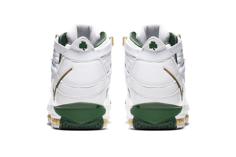 nike zoom lebron 3 svsm 2019 march release information nike basketball footweat lebron james  away green gold white