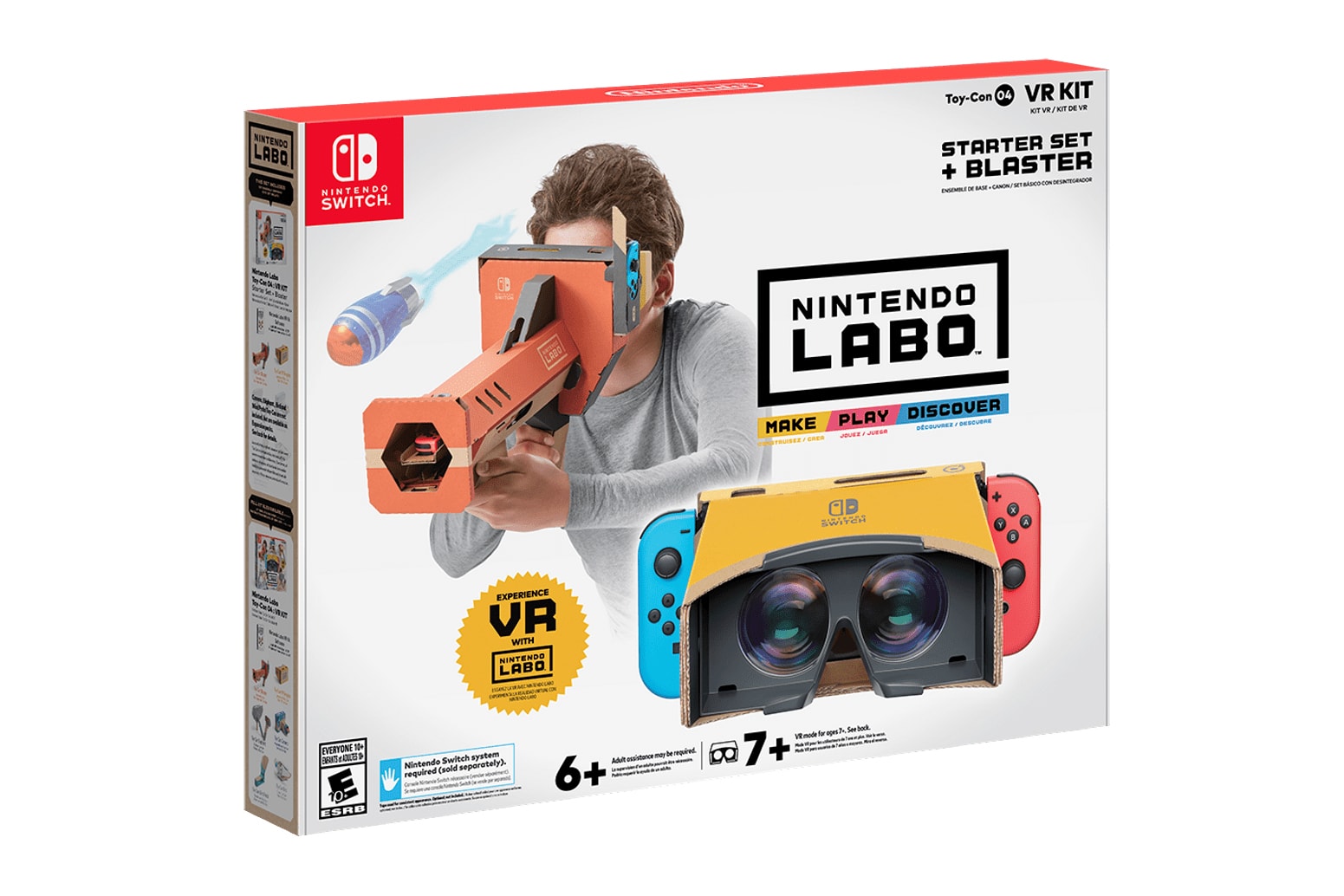 Nintendo Labo VR Kit Toy Con 4 Launch gaming DIY cardboard Labo Switch Colors Virtual Games 