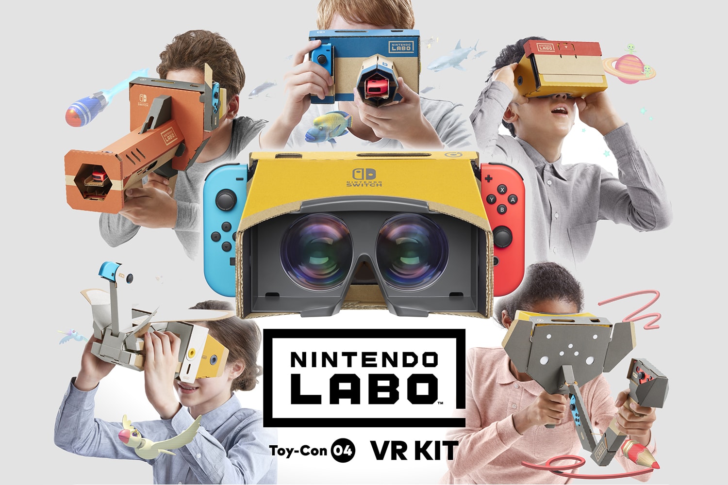 Nintendo Labo VR Kit Toy Con 4 Launch gaming DIY cardboard Labo Switch Colors Virtual Games 