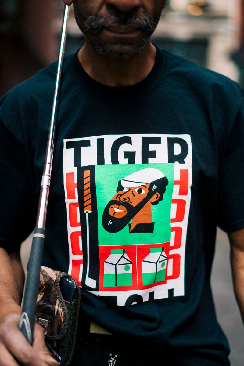 NOAH NY for Tiger Hood Limited Edition T-Shirts screening new york nico nicolas heller print graphic drop release date info march 12 2 2019 neighborhood golf association documentary film