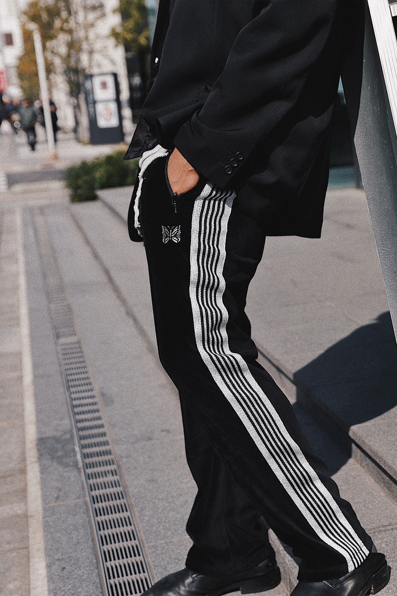 nubian x  needles track pants release info