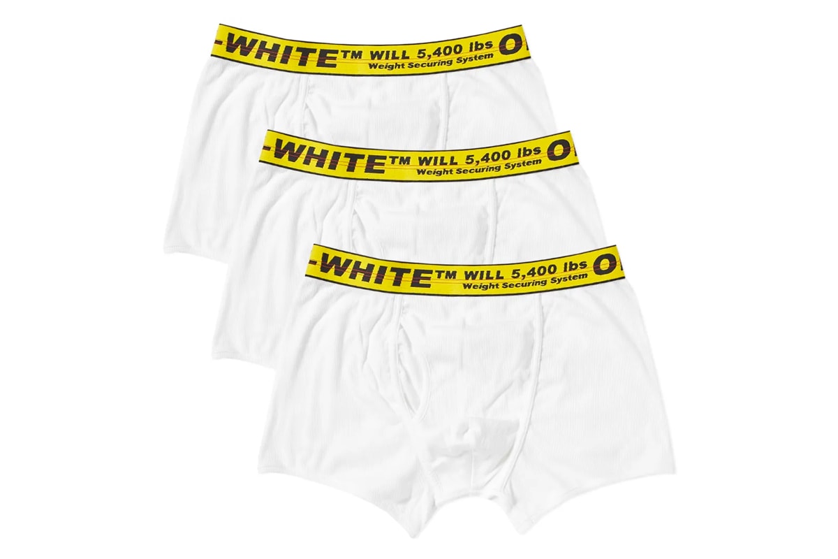 Off-White™ Releases Boxer Brief 3-Packs white black industrial belt made in italy yellow boxers underwear undergarments virgil abloh 