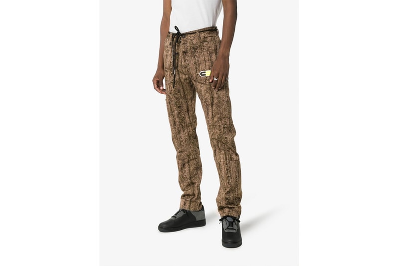 Off-White™ Camo Cotton Sweat Pants Release Info drop pricing virgil abloh trousers tree camo 