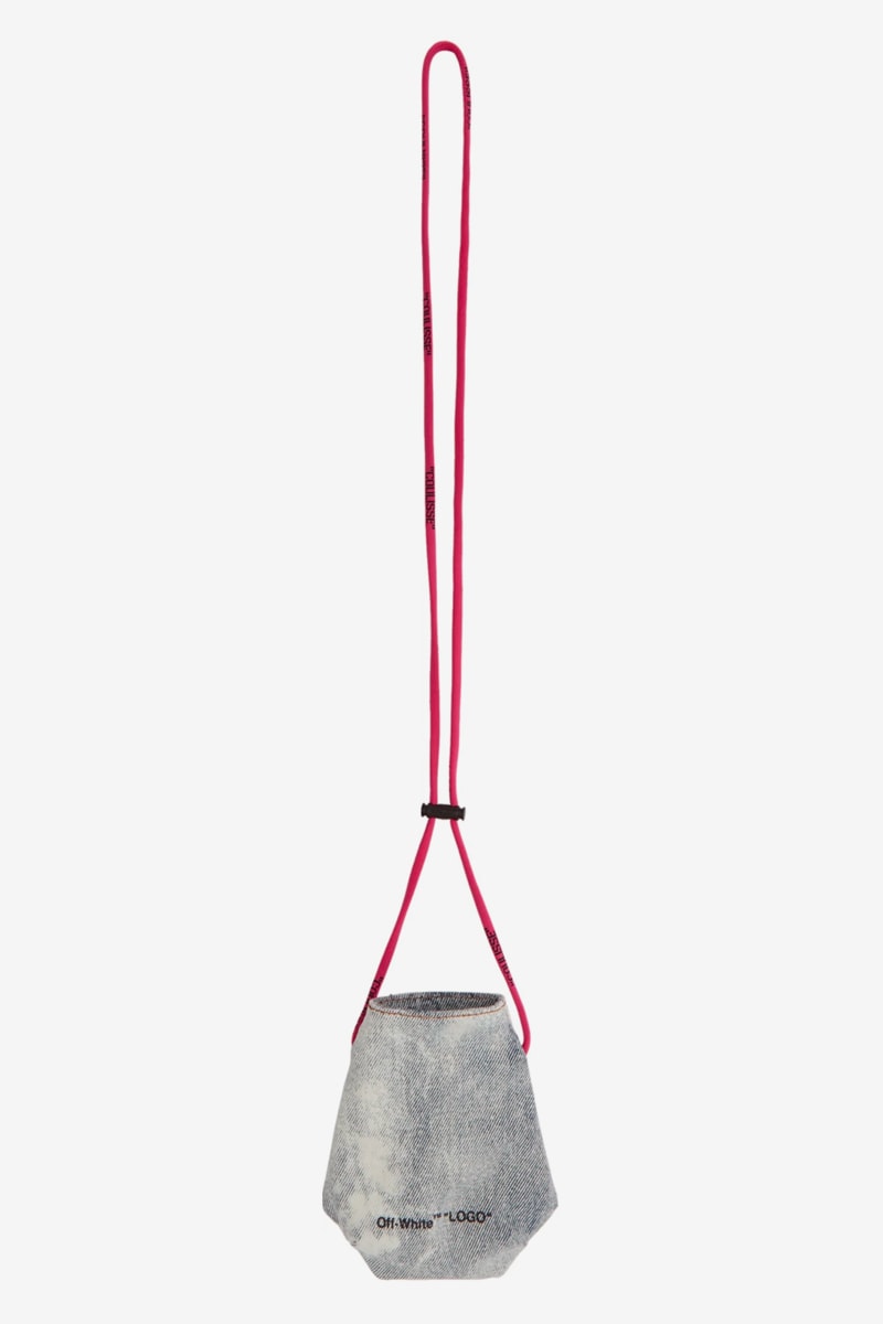 Off White Coulisse Pouch White Denim Virgil Abloh Pink