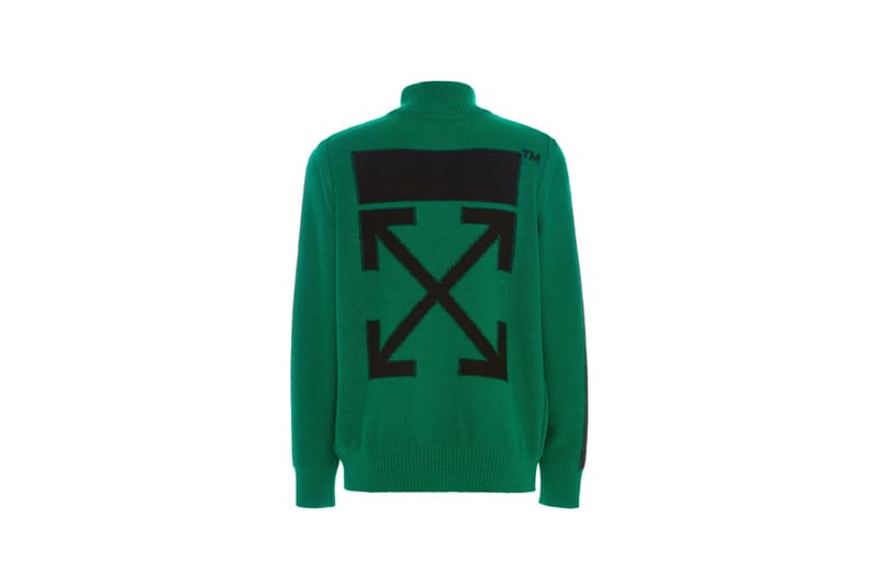 off white sweater green