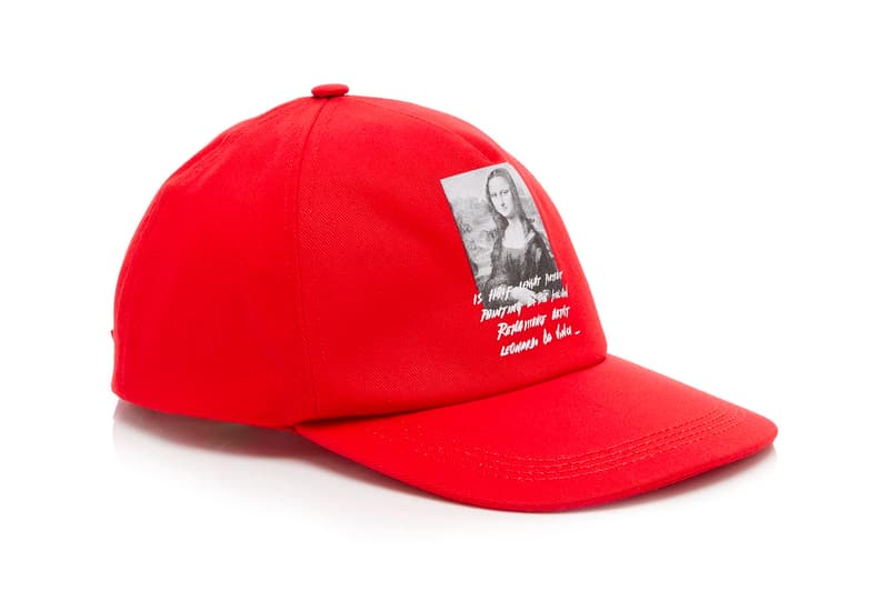 Off White Mona Lisa Cap Release Red Virgil Abloh Leonardo da vinci