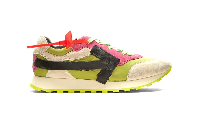 Off-White Arrow Runner Sneaker Green Virgil Abloh Off White Streetwear Fashion Menswear Release Date To Buy For Sale Information