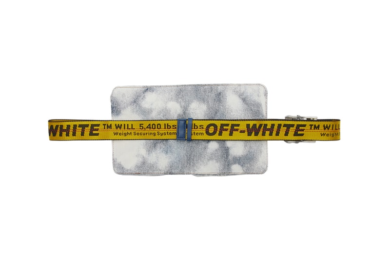 off white denim belt hip bag extreme bleach colorway virgil abloh ssense 