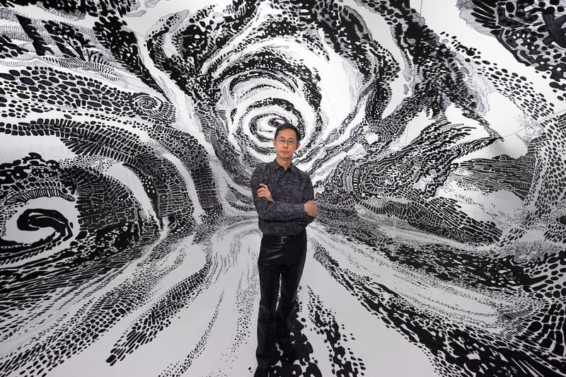 oscar oiwa visionaire black and light immersive mural new york city installation artwork