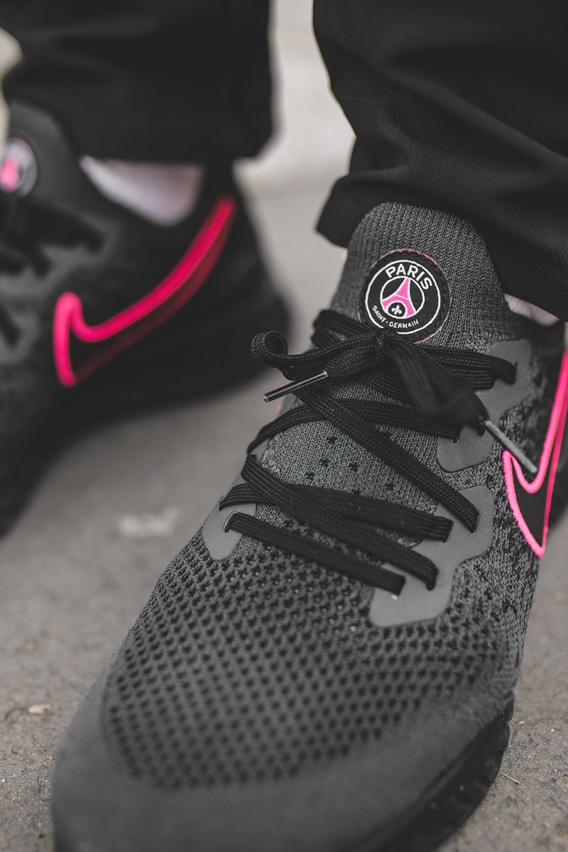 Paris Saint-Germain x Nike Epic React Flyknit 2 exclusive closer look football PSG blue white red