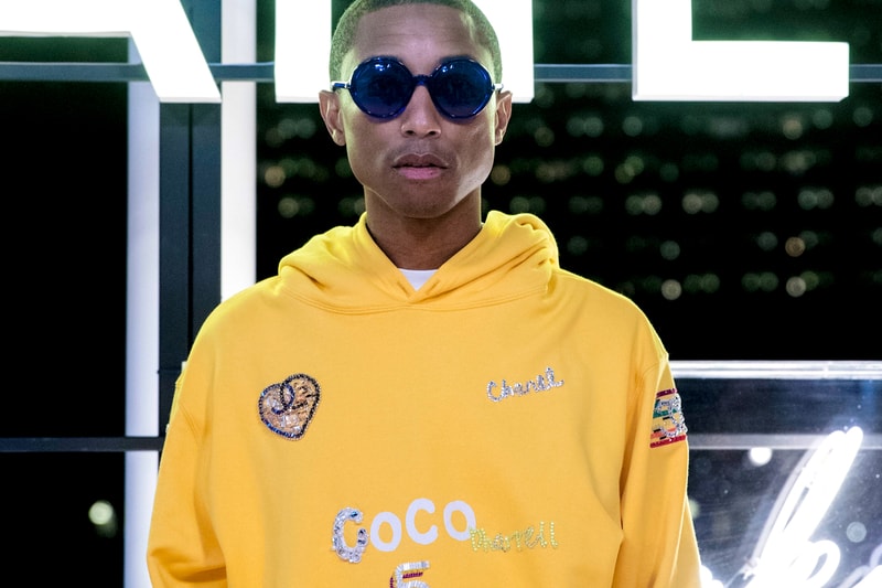 Closer Look New Pieces Chanel Pharrell Collaboration Karl Lagerfeld Chanel Pharrell Williams Campaign Video Collaboration video suits pearls 