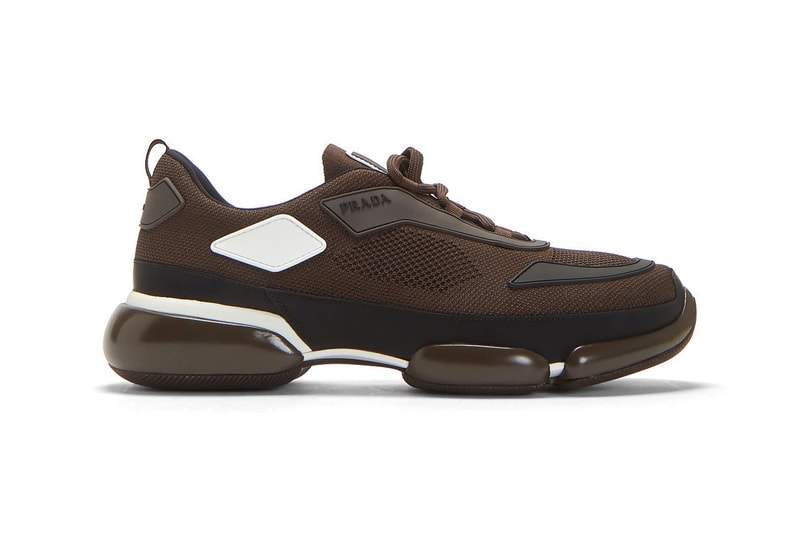prada cloudbust brown knit mesh sneakers release lncc