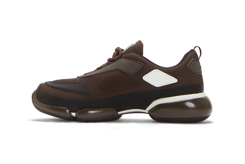 prada cloudbust brown knit mesh sneakers release lncc