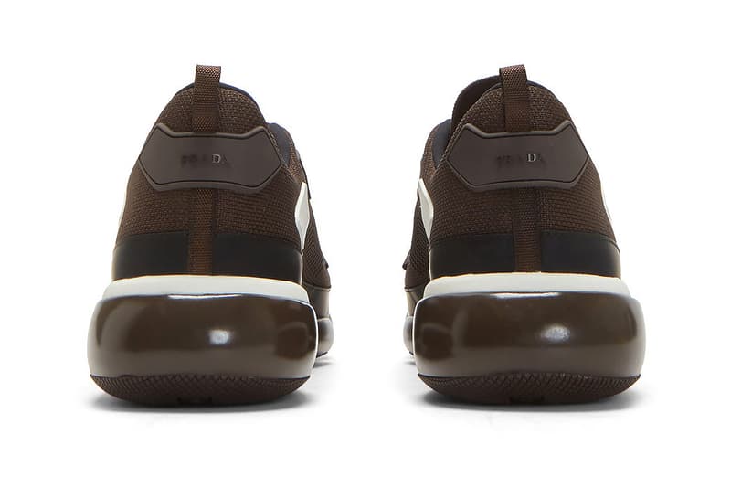 prada cloudbust brown knit mesh sneakers release lncc