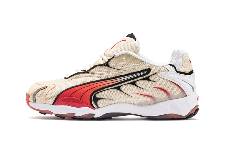 Puma Inhale Reissue Running Shoe Beige Red Black