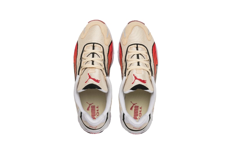 Puma Inhale Reissue Running Shoe Beige Red Black