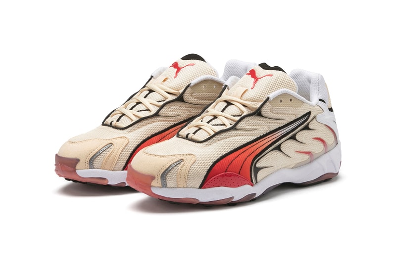 Puma Inhale Reissue Running Shoe Beige Red Black