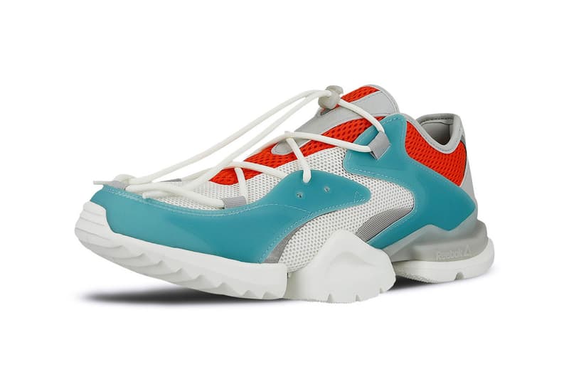 Reebok Run.r 96 Carotene Mist Grey Chalk Blue Red Orange Detailing Closer Look Release Details First Buy Purchase Cop