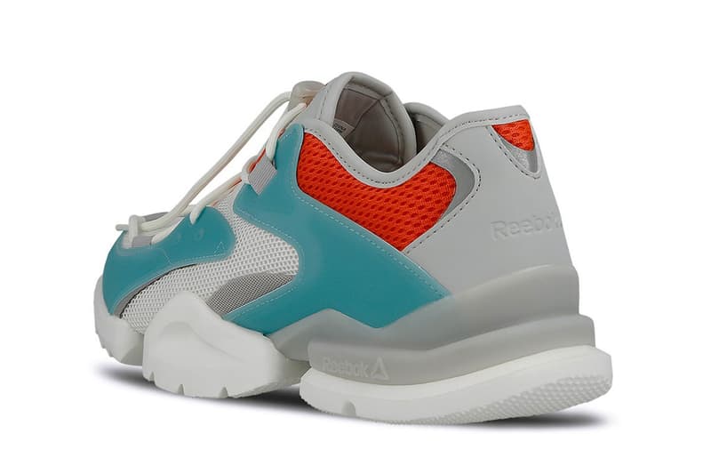 Reebok Run.r 96 Carotene Mist Grey Chalk Blue Red Orange Detailing Closer Look Release Details First Buy Purchase Cop
