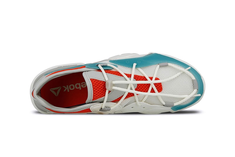 Reebok Run.r 96 Carotene Mist Grey Chalk Blue Red Orange Detailing Closer Look Release Details First Buy Purchase Cop