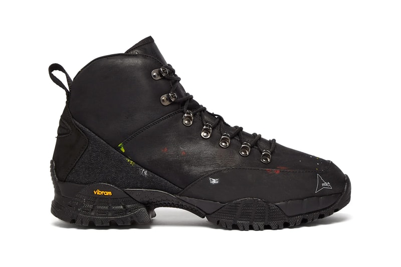 ROA Andreas Boots Paint Splattered Release Black MATCHESFASHION.COM