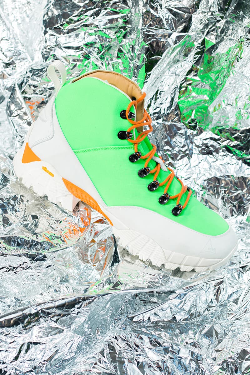 ROA Hiking Footwear SS19 Spring Summer 2019 Collection Lookbook Boots Sneakers Chunky Silhouettes Trekking Sole Unit Neon Green Pink Triple Black