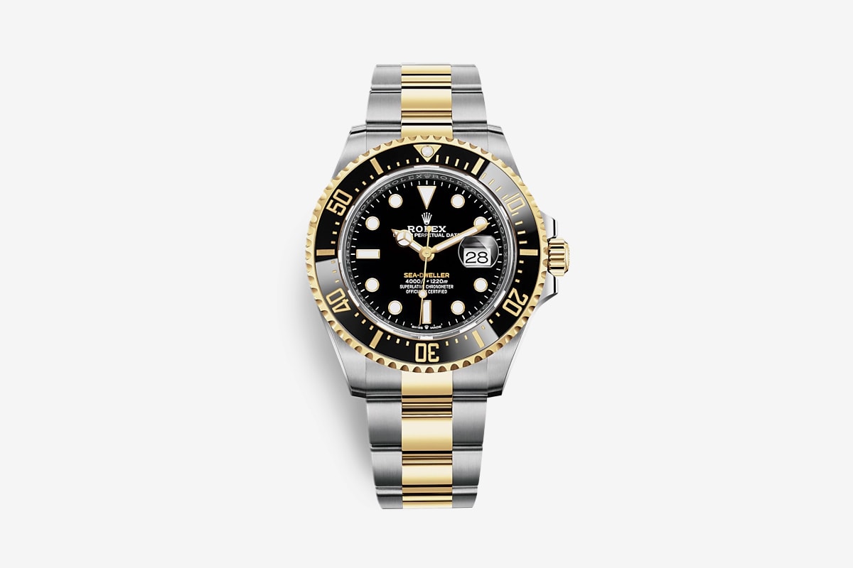 Rolex 18 CT Yellow Gold Sea Dweller Release Info watch timepiece luxury diving deep sea chronograph