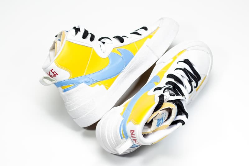 sacai Nike Deconstructed Blazer High Yellow Baby Blue 