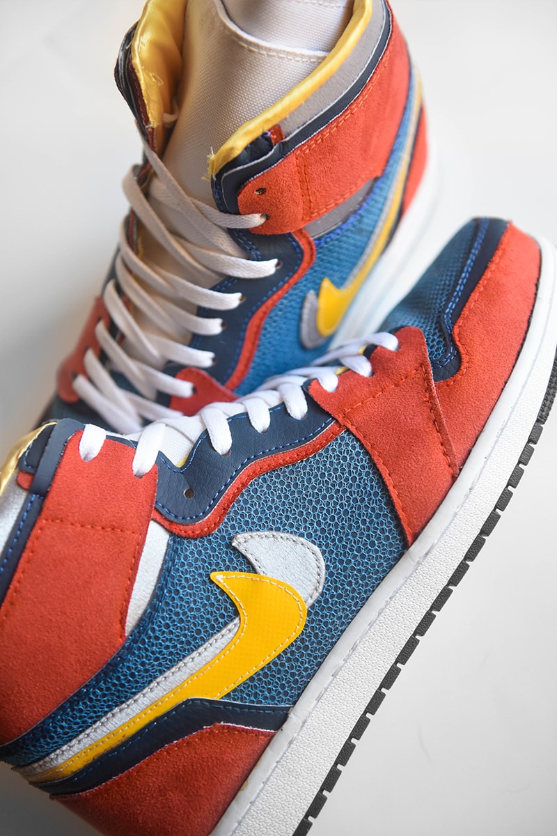 Sacai Nike Jordan 1 High Closer Look fashion sneakers air jordan shoes kicks 