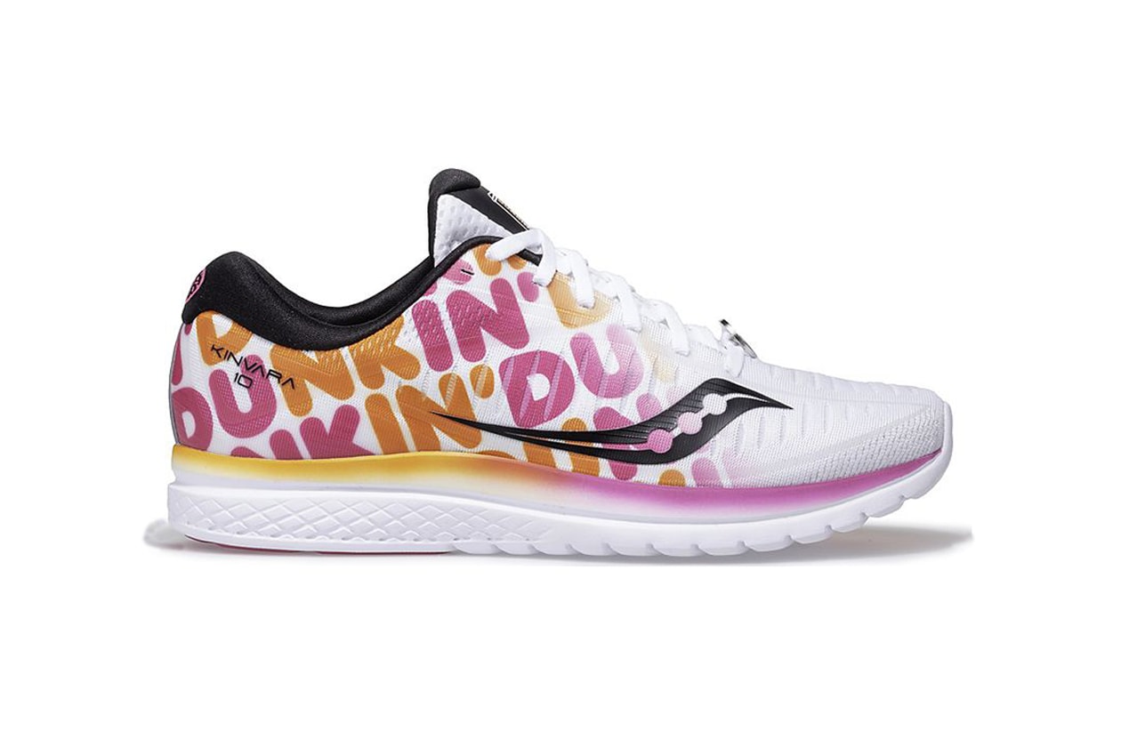 saucony dunkin donuts kinvara 10 sneaker shoe release boston marathon 