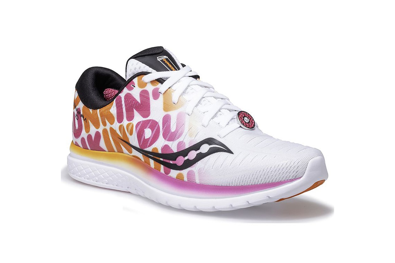 saucony dunkin donuts kinvara 10 sneaker shoe release boston marathon 