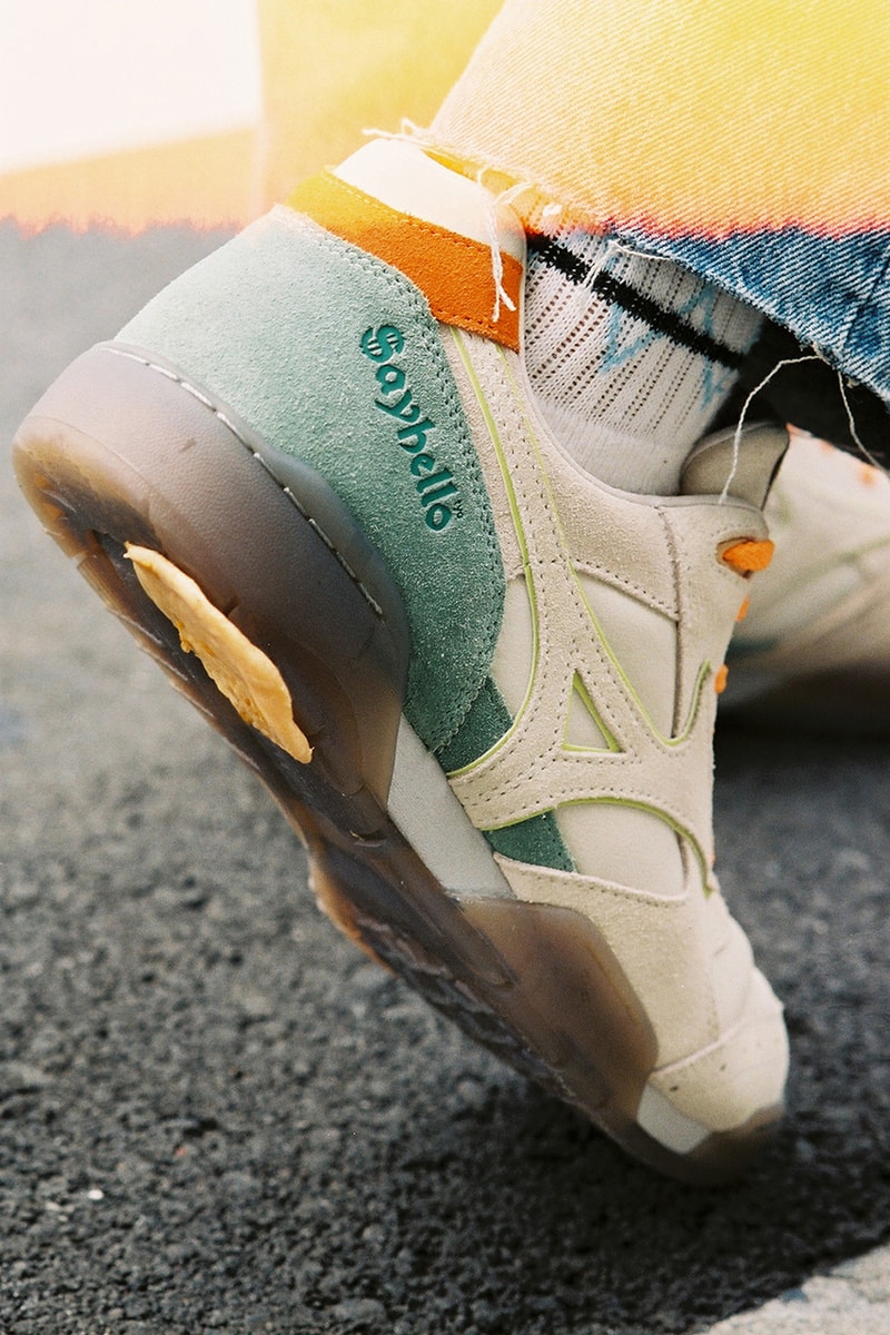 SAYHELLO x Mizuno Court Select Sneaker Collaboration march 21 2019 drop release date info buy sell colorways 