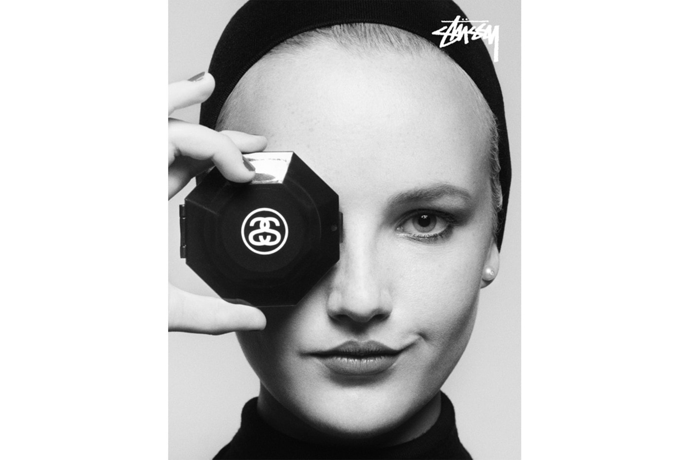 Stüssy Spring 2019 Chanel Parody Campaign Shirt tee graphic theo sion video logo print advertisement perfume karl lagerfeld parody tribute