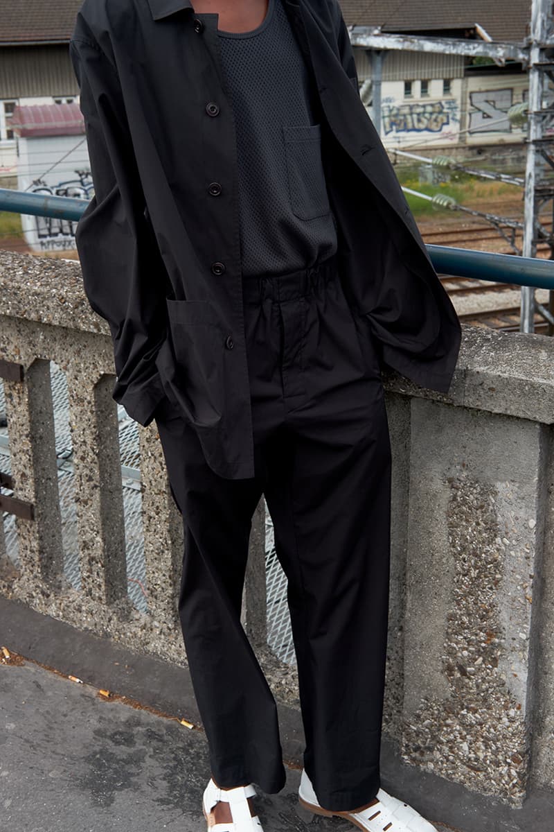 Lemaire Sunspel Collaboration Capsule Collection Nottingham England Heritage Fabric Design Modernised T-shirt Shirt Jacket Wide Trousers Relaxed Fine Fabrics Classic