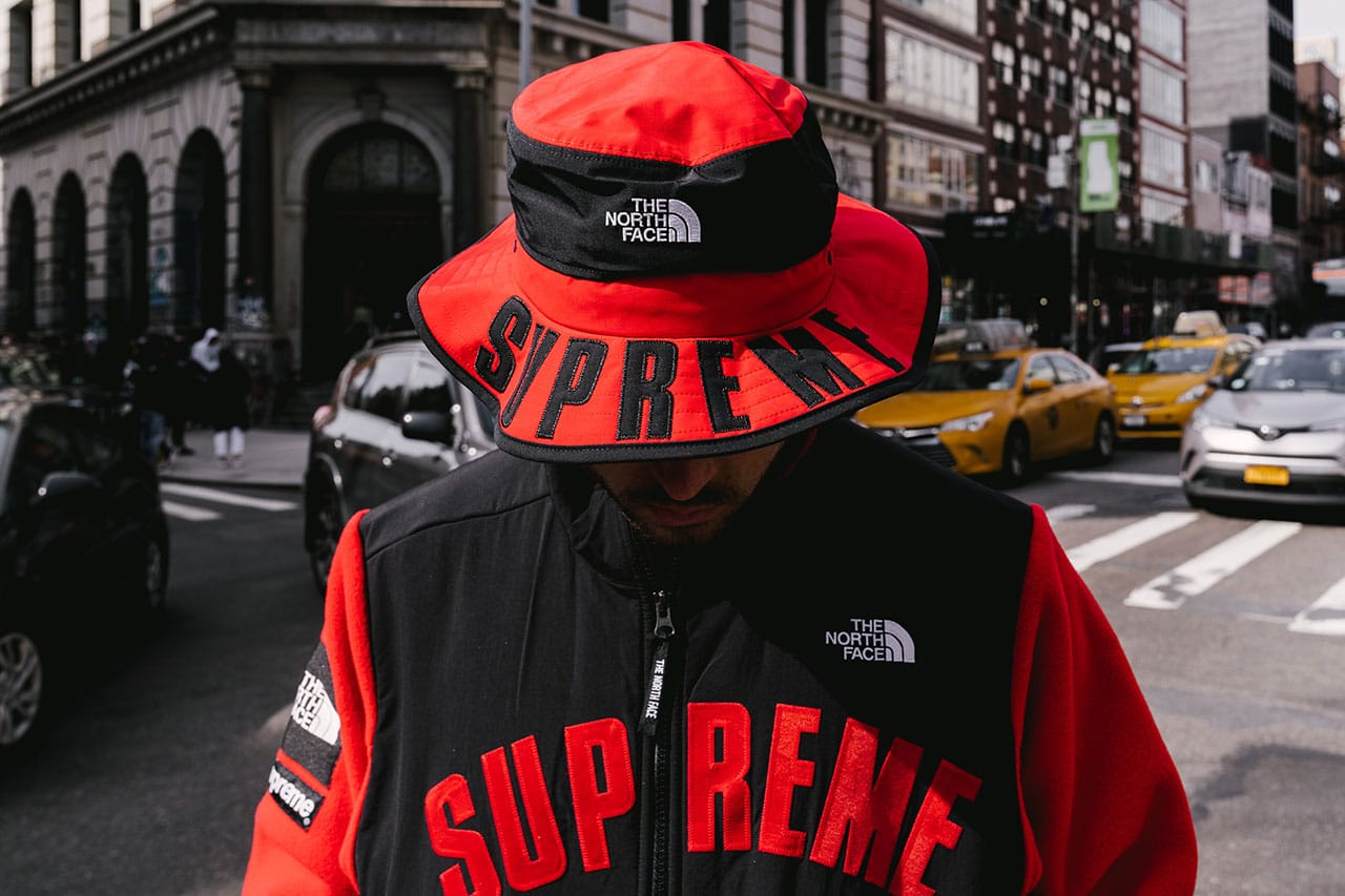 supreme x the north face hat