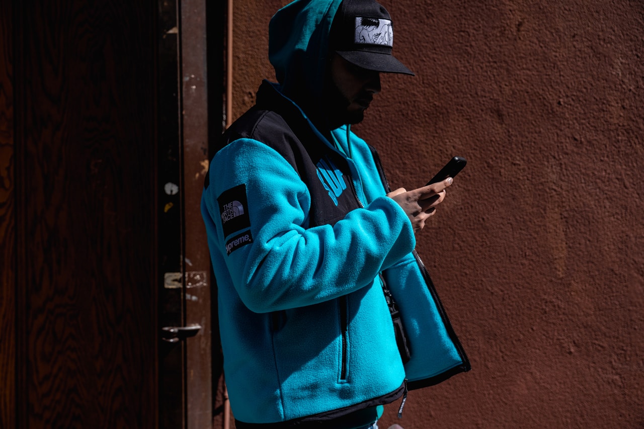 Supreme x The North Face SS19 Drop Street Style collaboration release date info buy on foot body worn scent