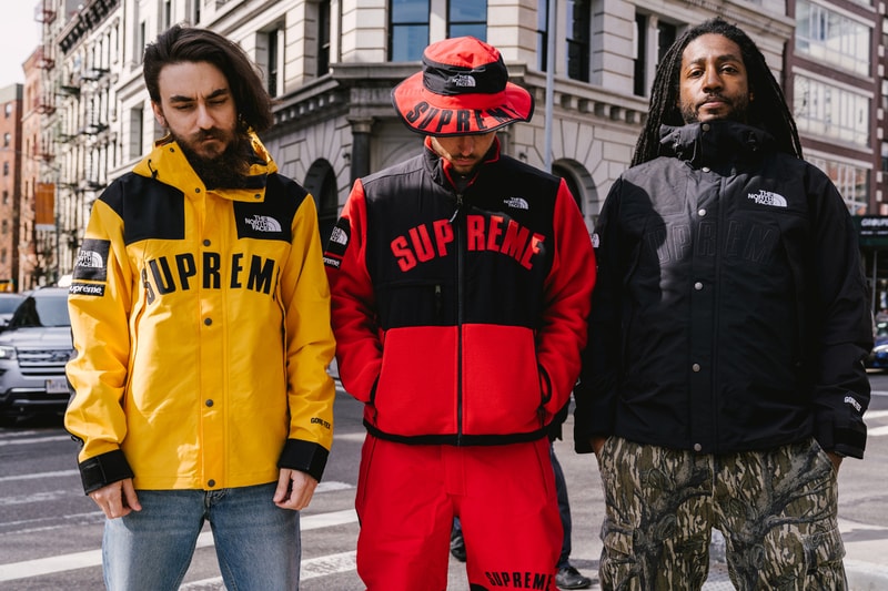 Supreme x The North Face SS19 Drop Street Style collaboration release date info buy on foot body worn scent