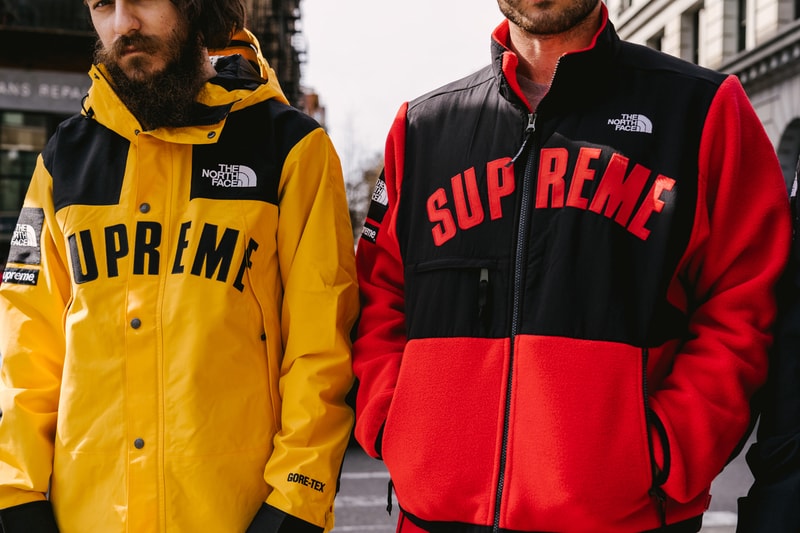 Supreme x The North Face SS19 Drop Street Style collaboration release date info buy on foot body worn scent
