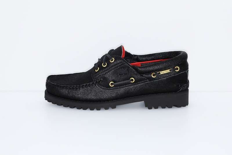 Supreme x Timberland 3-Eye Classic Lug Shoe leopard print new york footwear shoes clarks boat shoes pony hair 