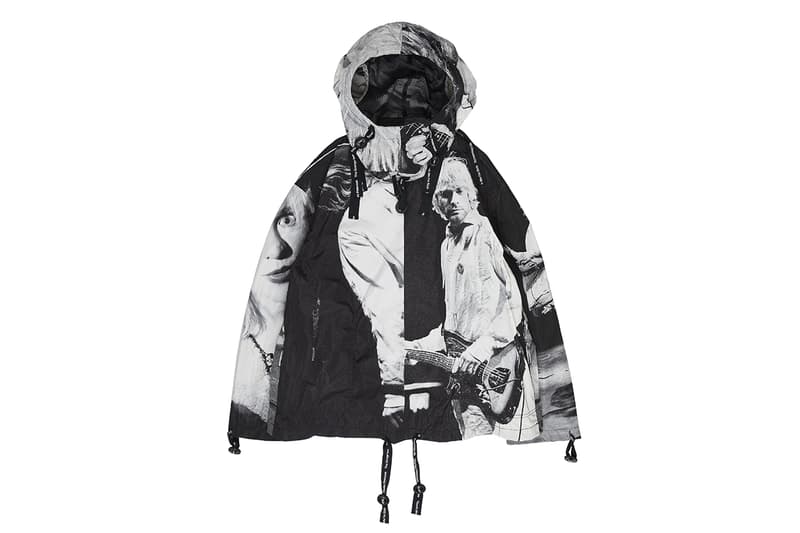 TAKAHIROMIYASHITA TheSoloist. spring summer 2019 ss19 grunge charles peterson kurt cobain courtney love sweater turtleneck pullover knit jacket parka hooded scarf print graphic photograph collaboration