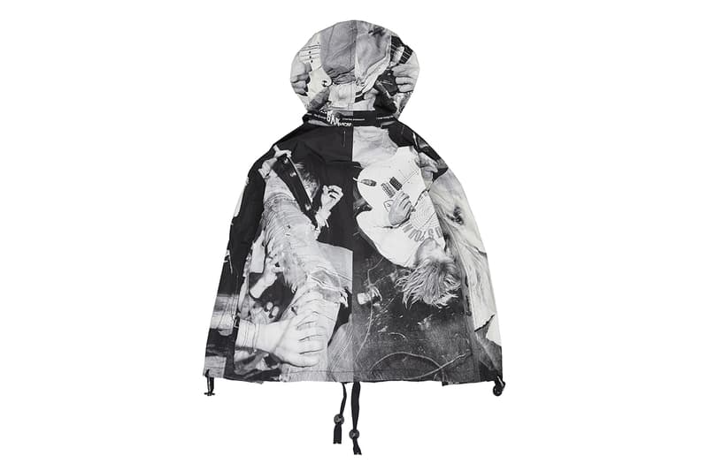 TAKAHIROMIYASHITA TheSoloist. spring summer 2019 ss19 grunge charles peterson kurt cobain courtney love sweater turtleneck pullover knit jacket parka hooded scarf print graphic photograph collaboration