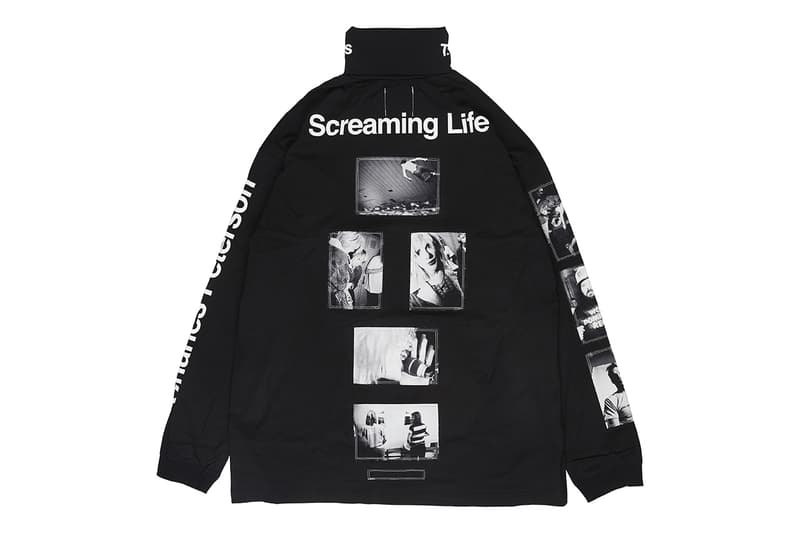 TAKAHIROMIYASHITA TheSoloist. spring summer 2019 ss19 grunge charles peterson kurt cobain courtney love sweater turtleneck pullover knit jacket parka hooded scarf print graphic photograph collaboration